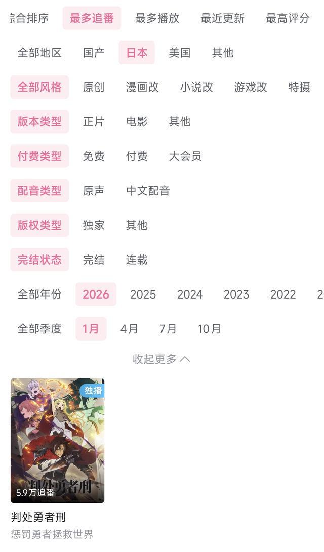 凯发国际首页：一月新番B站只买了一部？2026年日漫在中国市场缩水意料之中！(图2)